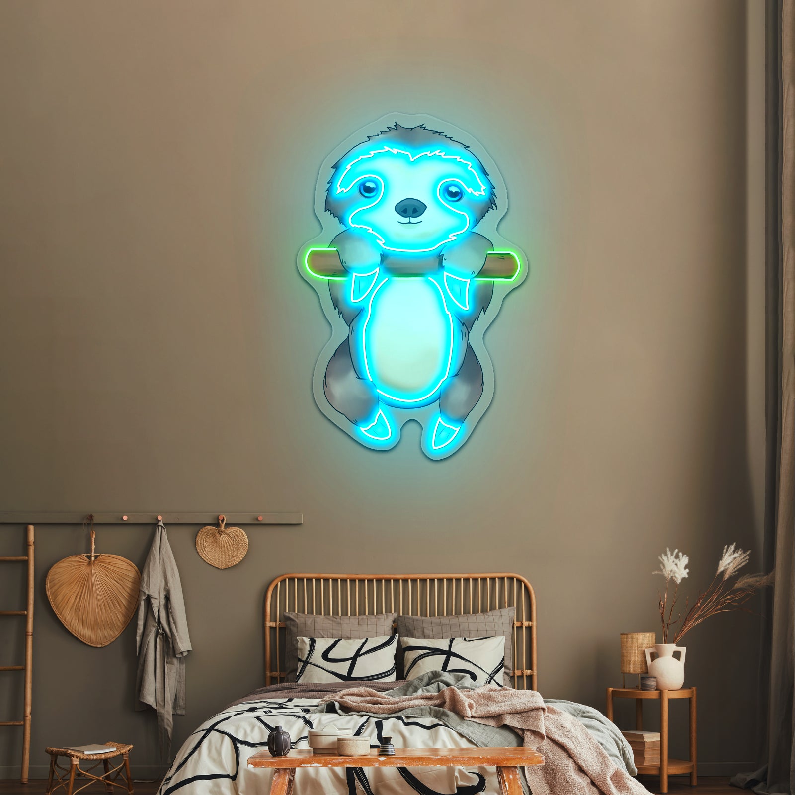Baby Sloth Neon Signs For Bedroom Decor