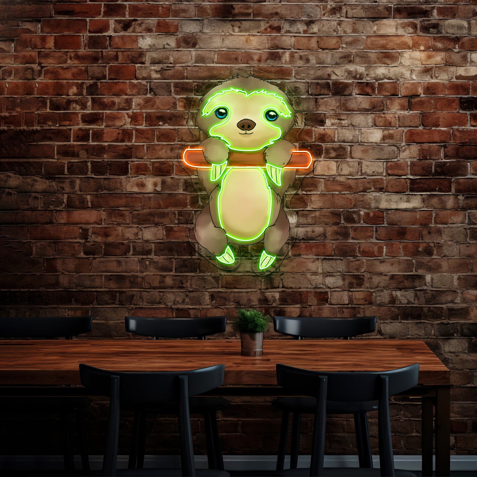 Baby Sloth Neon Signs For Bedroom Decor