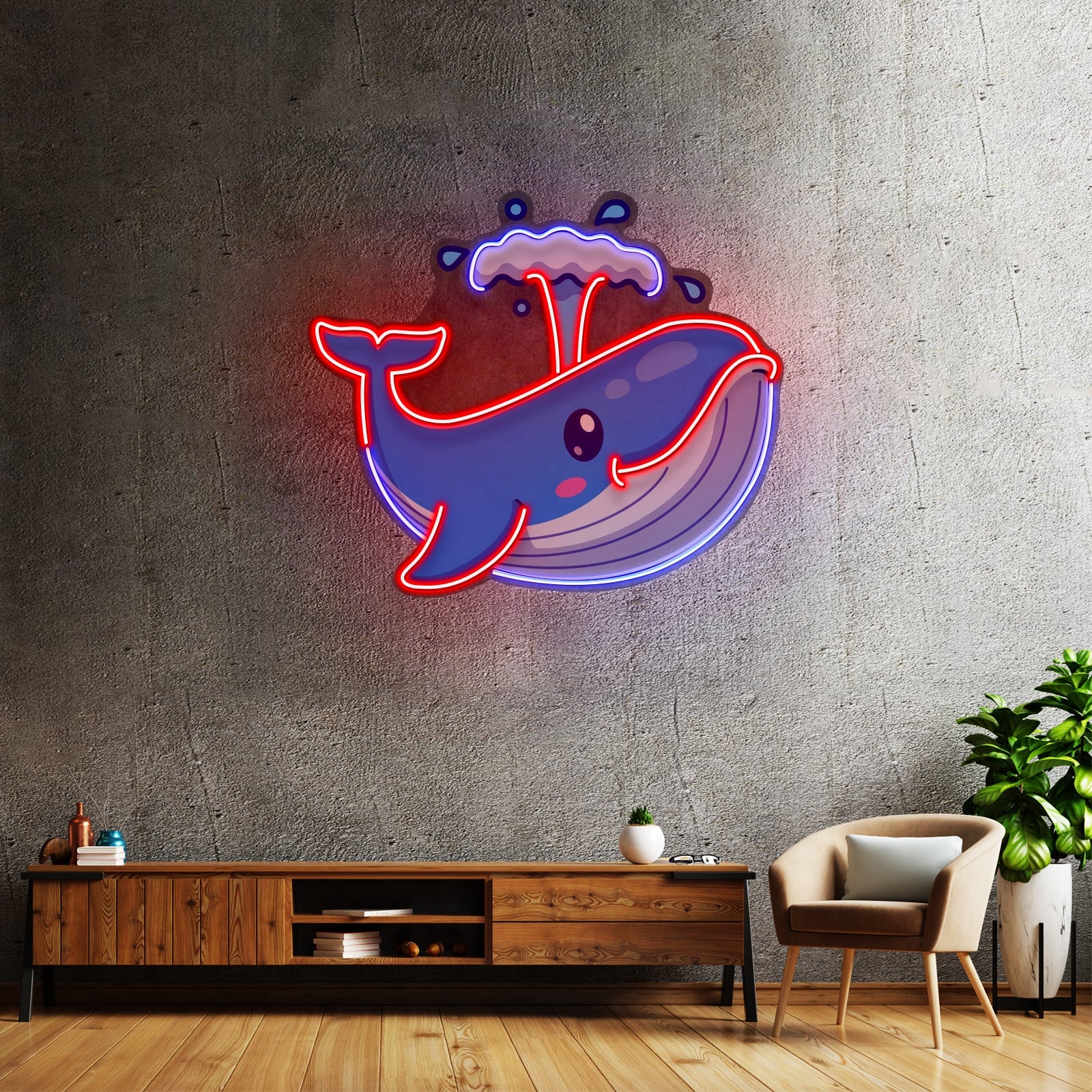 Baby Whale Spout Led Neon Sign Light Custom Led Signs - Shineneon