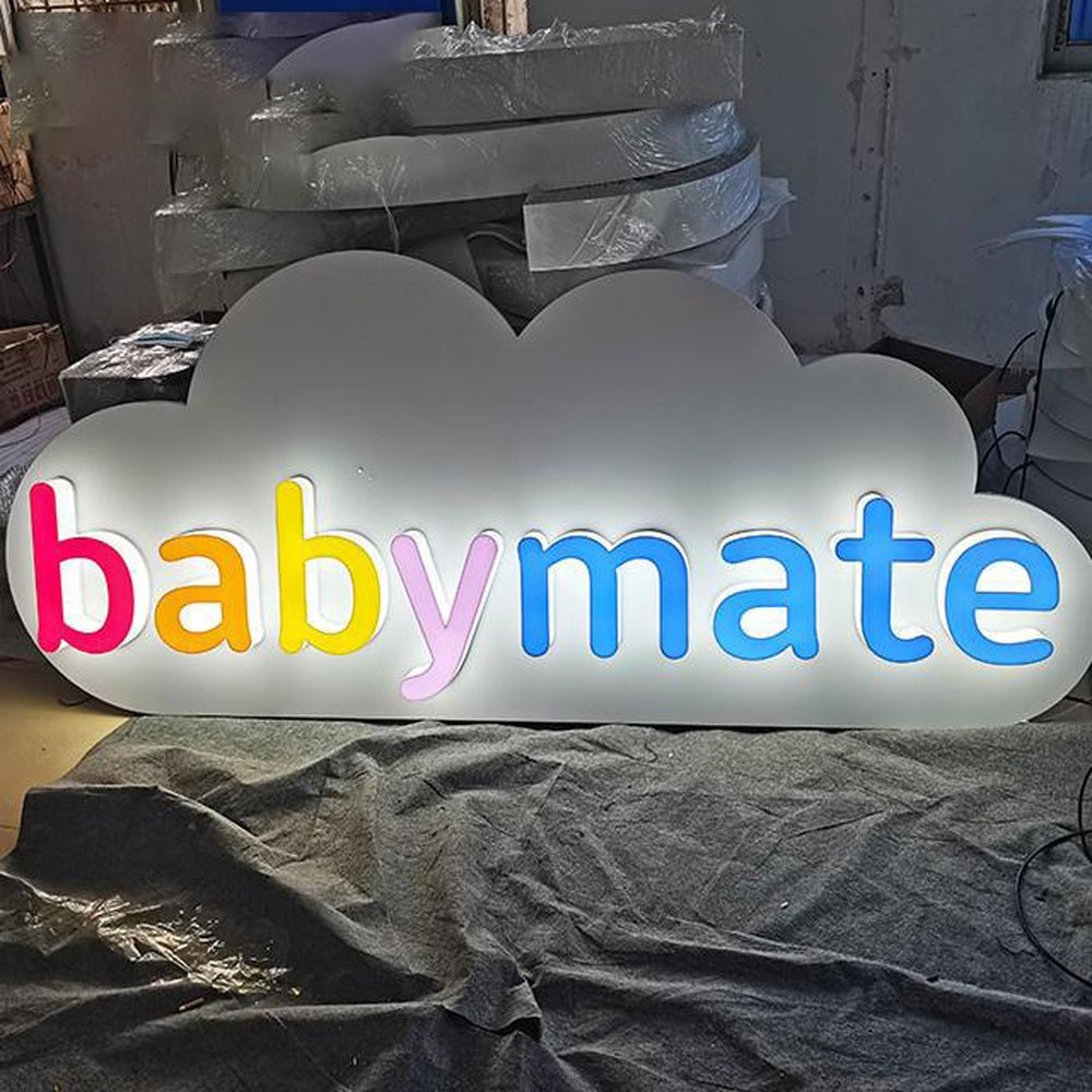 Babymate 3D Front And Back Lit Letters Metal Led Sign - Shineneon