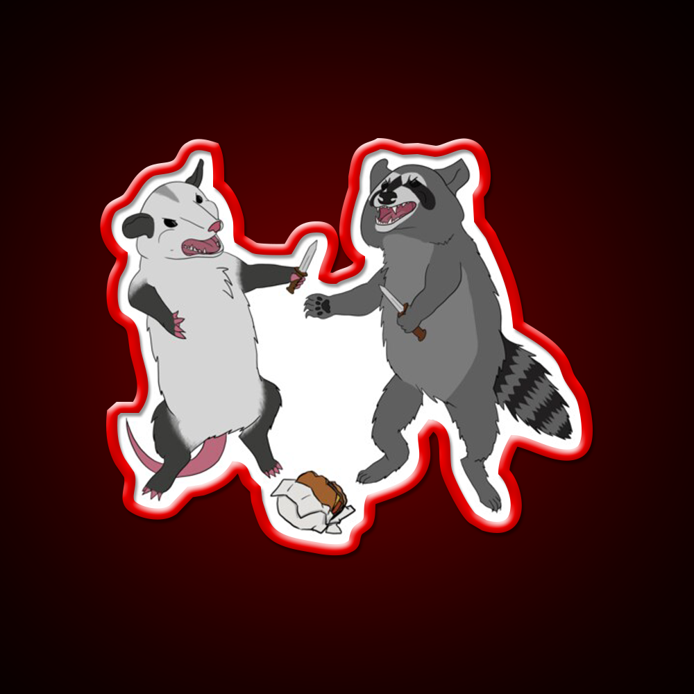 Back Alley Knife Fight Fast Food Led Neon Sign For Burger Place Rgb Color