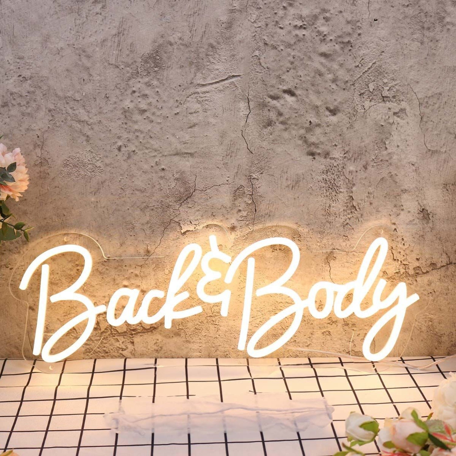 Back And Body Yellow Led Neon Sign - Shineneon