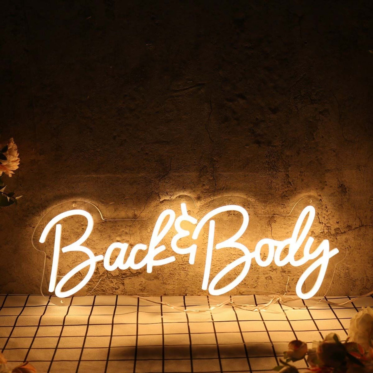 Back And Body Yellow Led Neon Sign - Shineneon