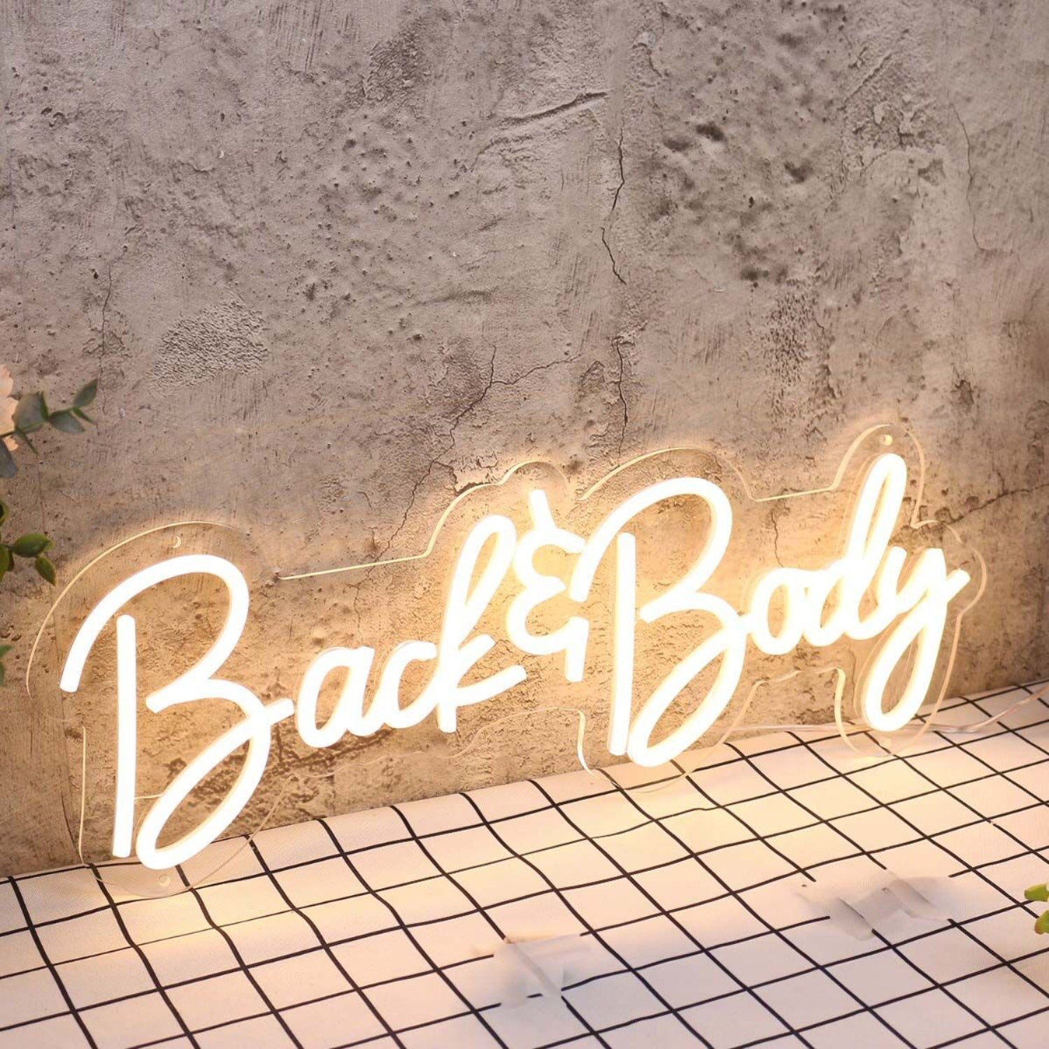 Back And Body Yellow Led Neon Sign - Shineneon