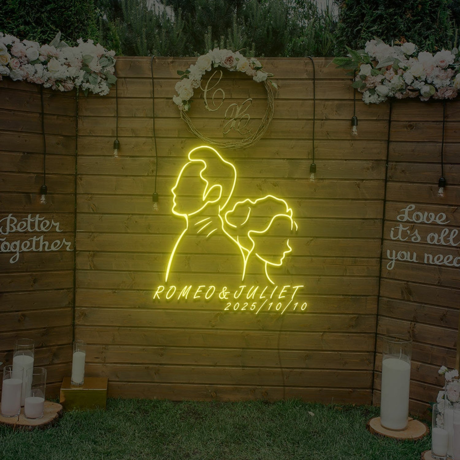 Back To Back Wedding Custom Neon Sign | Shineneon