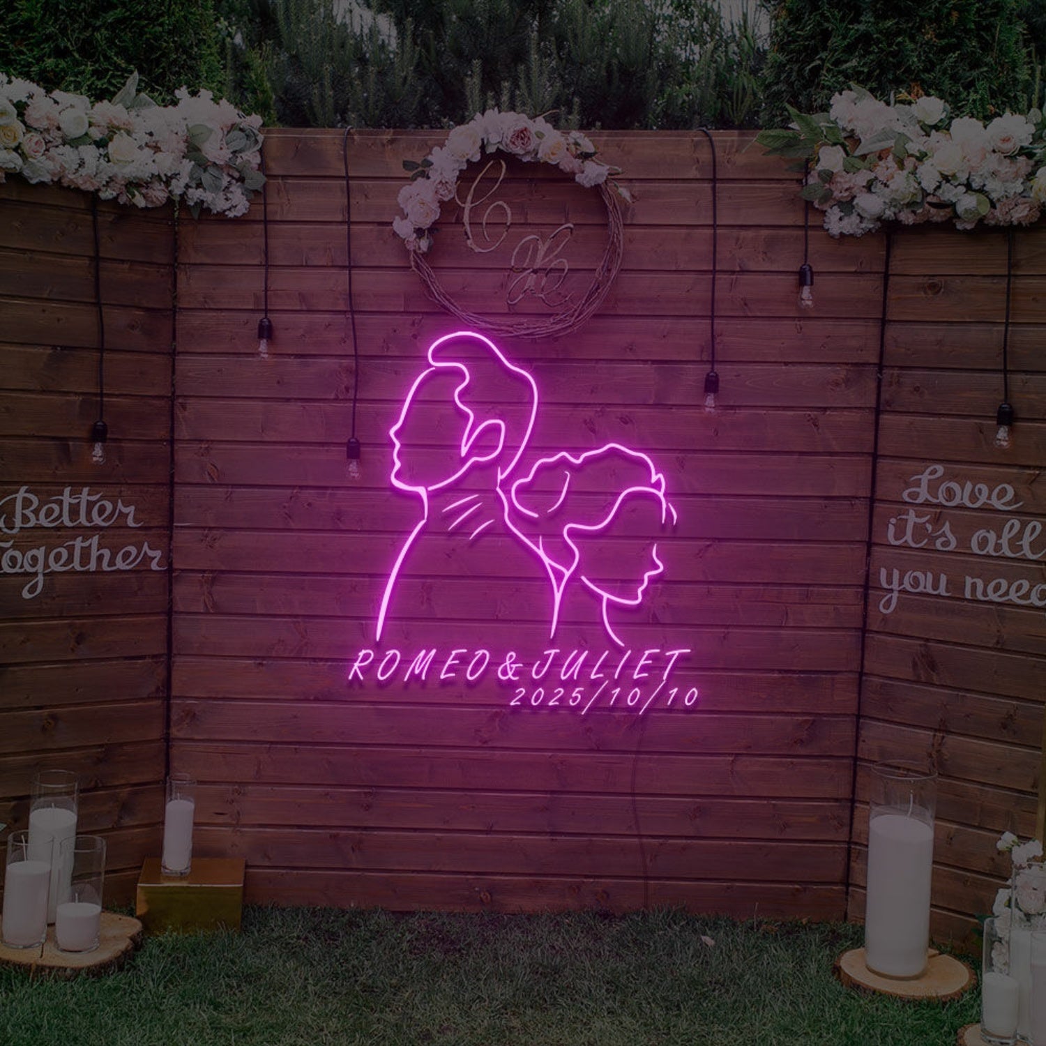Back To Back Wedding Custom Neon Sign | Shineneon
