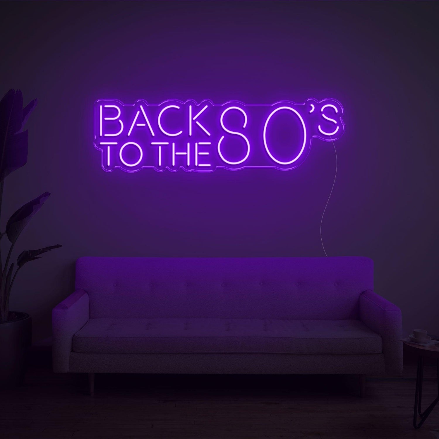 Back To The 80s Retro Purple Led Neon Sign For Home Bar Cafe Decor | Shineneon