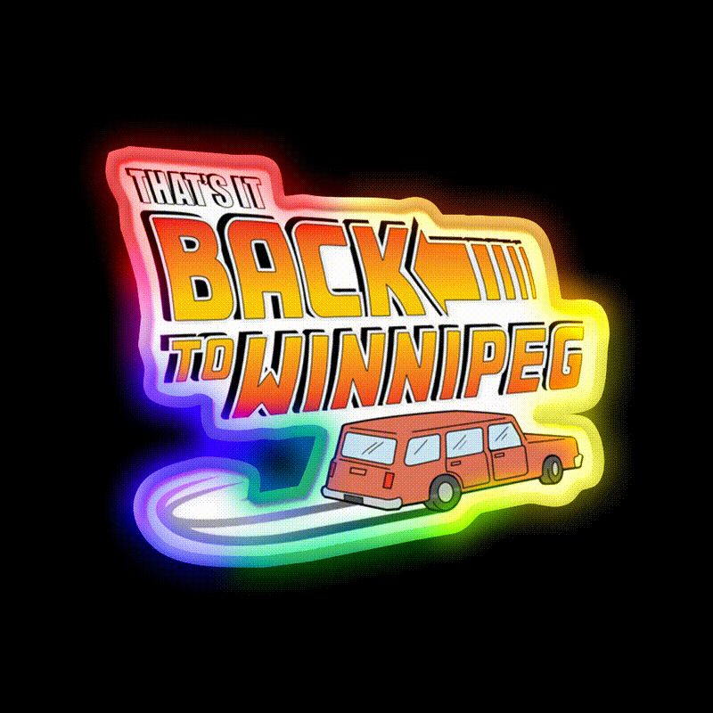 Back To Winnipeg Beer Bar Decor Led Neon Sign Rgb Color - LED neon sign close-up detail