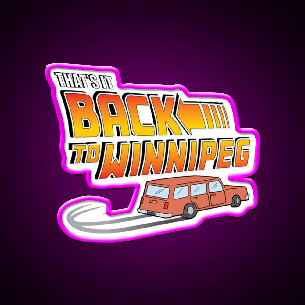 Back To Winnipeg Beer Bar Decor Led Neon Sign Rgb Color - Neon sign mounted on wall in room
