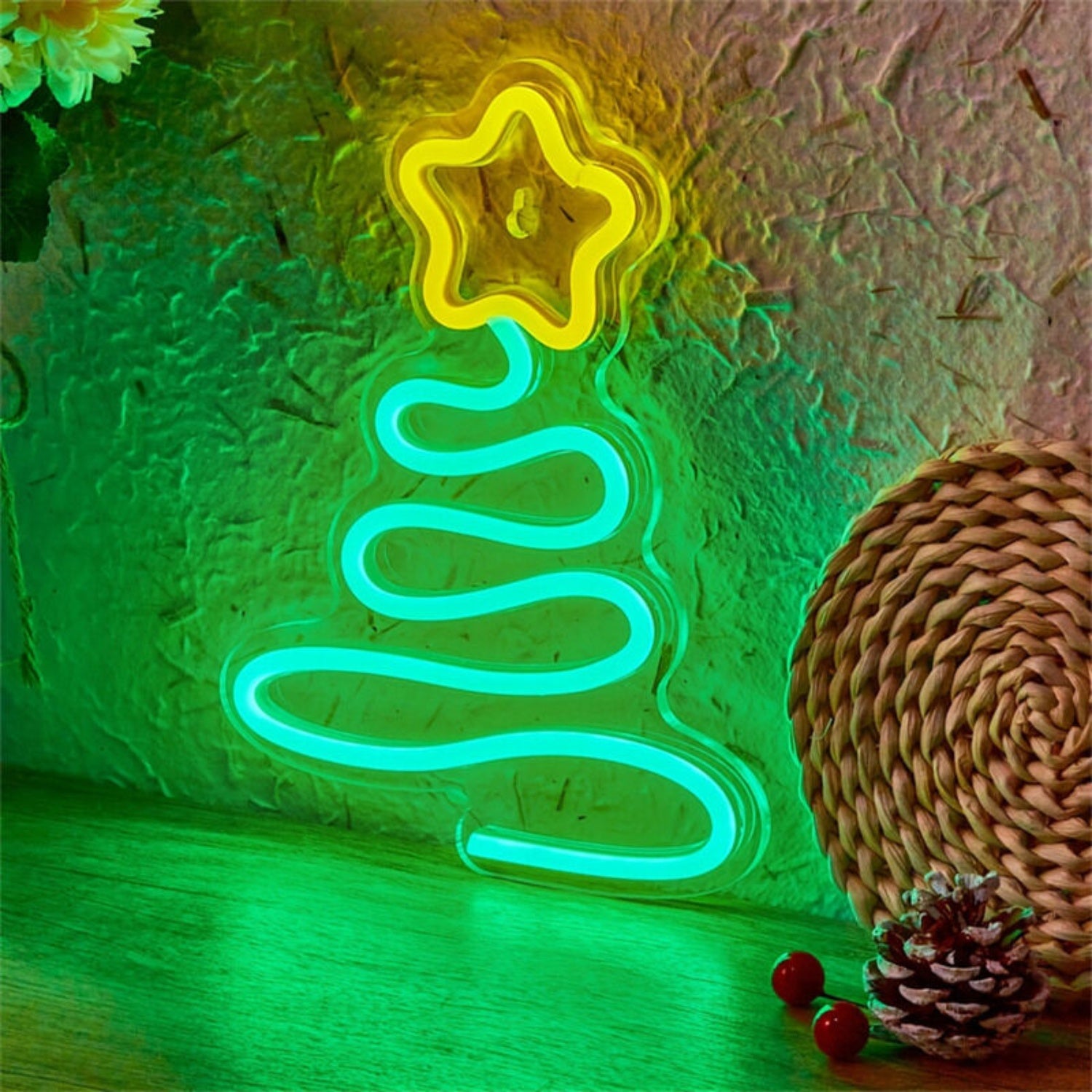 Backboard Led Neon Light Christmas Tree Xmas | Shineneon