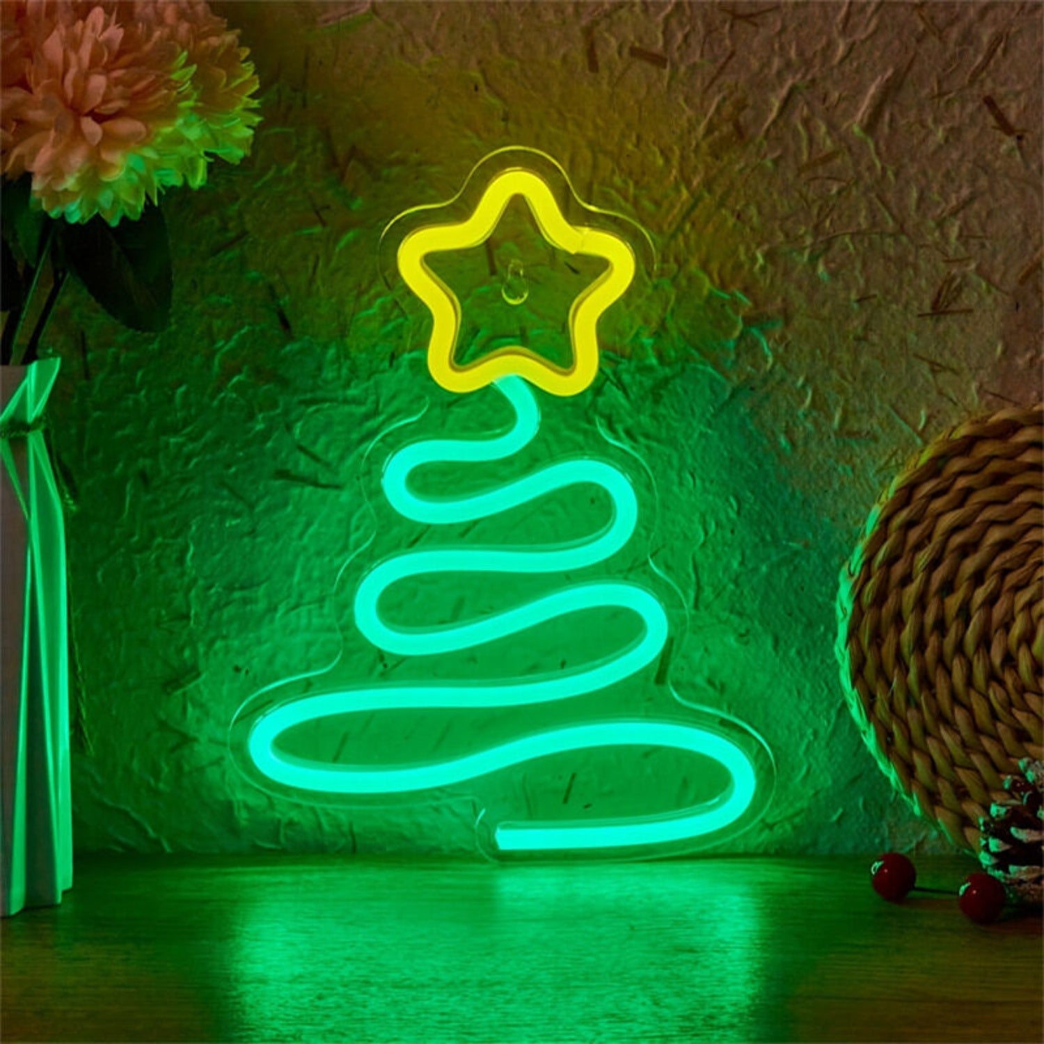Backboard Led Neon Light Christmas Tree Xmas | Shineneon