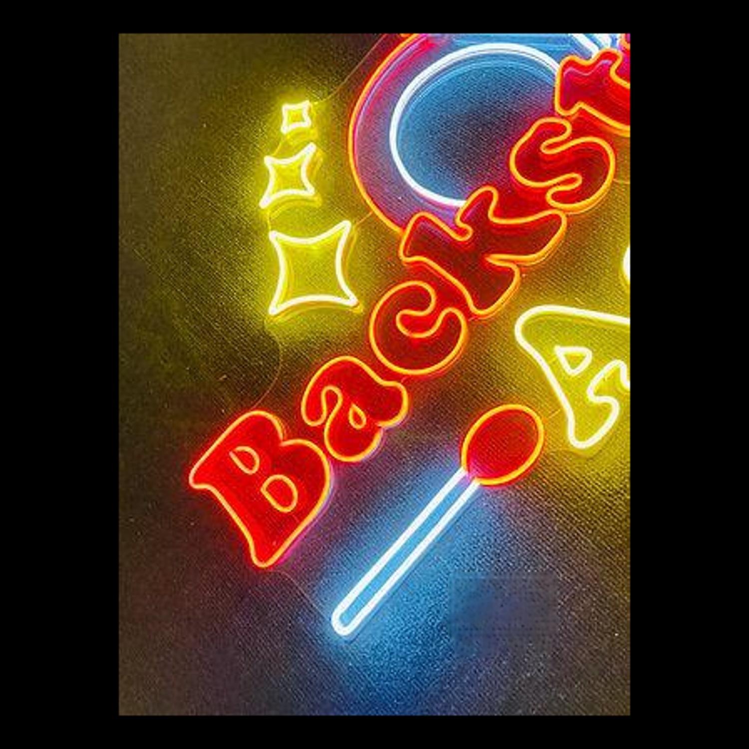 Backstreet Asia Retro Red-Yellow Led Neon Sign With Star And Chopsticks For Decor | Shineneon