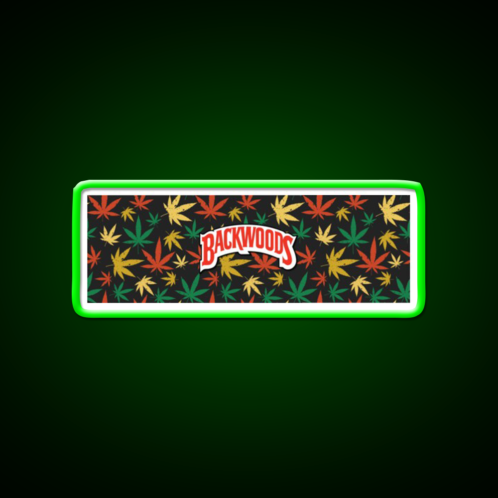 Backwoods Hemp Inspired Green Leaf Led Neon Sign Rgb Color - LED neon sign view 8