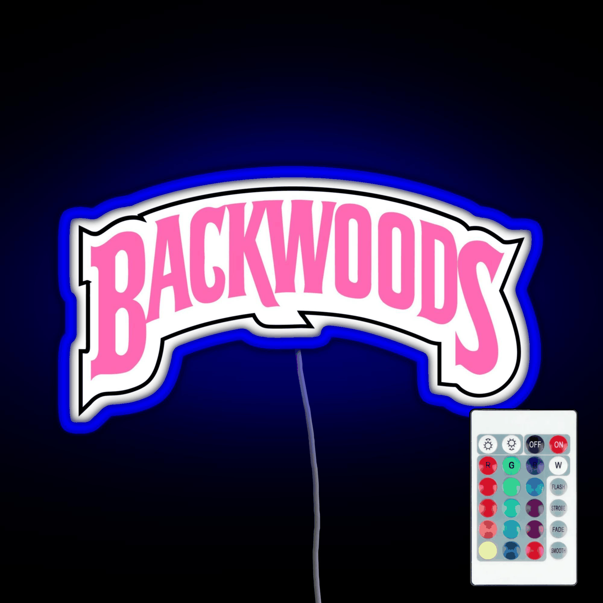 Backwoods Pink Rgb Led Neon Sign Pop Wall Art