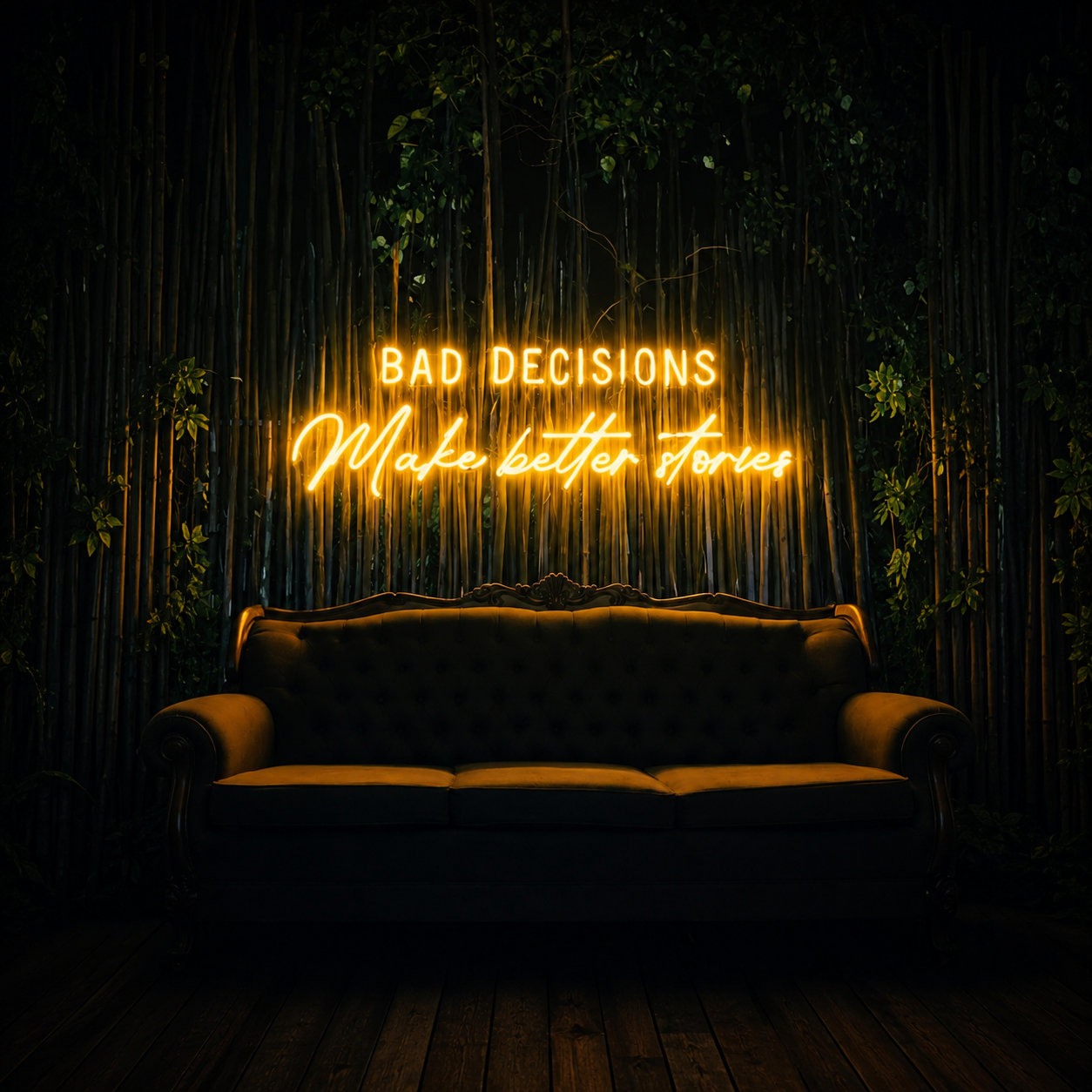 Bad Decision Matters Here LED Neon Sign - 01 Original Product Image