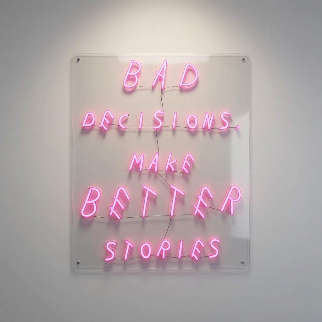 Bad Decisions Make Better Stories LED Neon Sign - 02 High-Converting Product Image