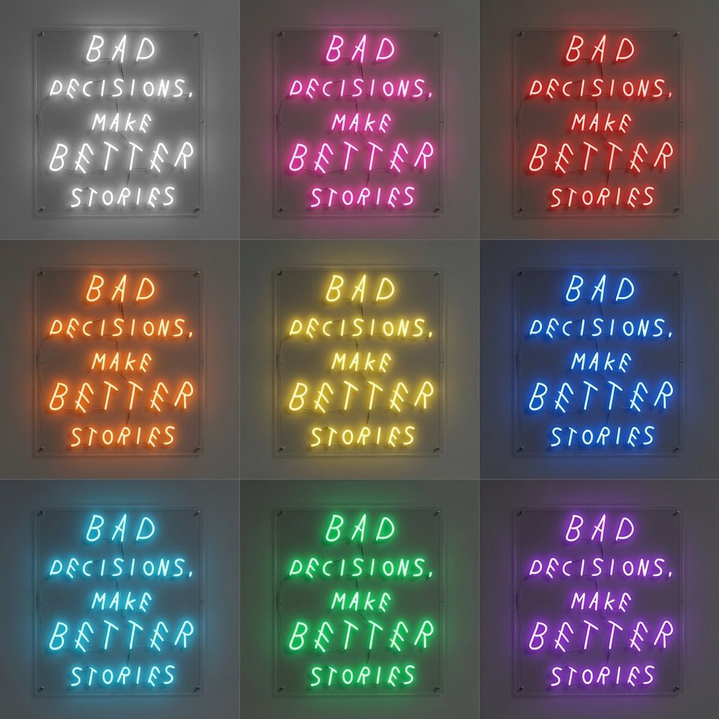 Bad Decisions Make Better Stories LED Neon Sign - Shineneon