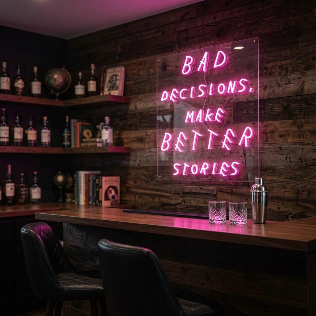 Bad Decisions Make Better Stories LED Neon Sign - Shineneon