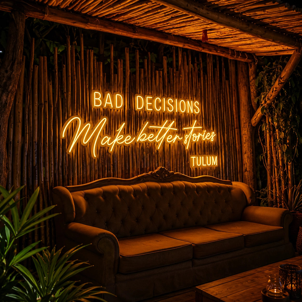 Bad Decisions Make Better Stories LED Neon Sign Bedroom Decor - 01 Original Product Image