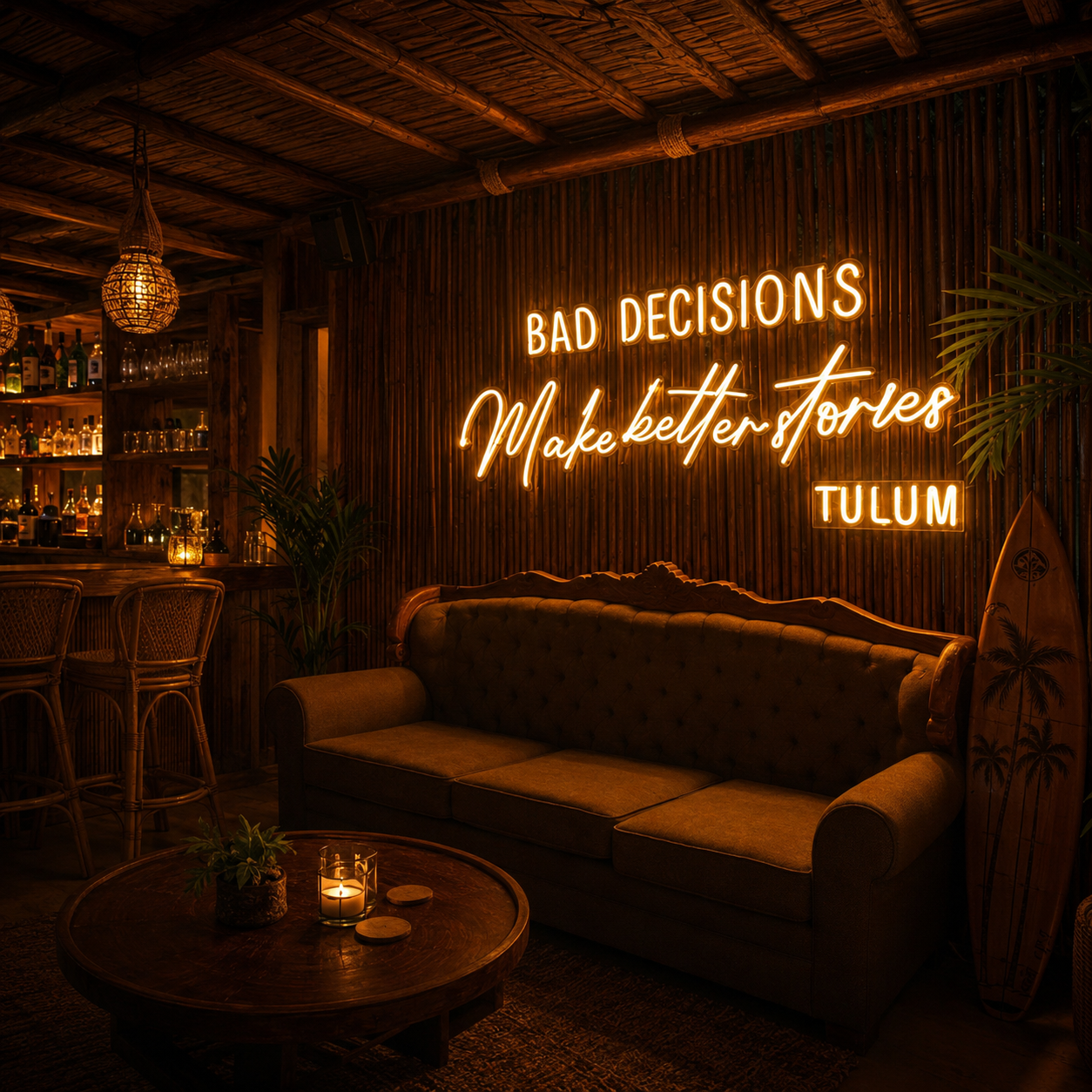Bad Decisions Make Better Stories LED Neon Sign Home Art - 02 High-Converting Product Image