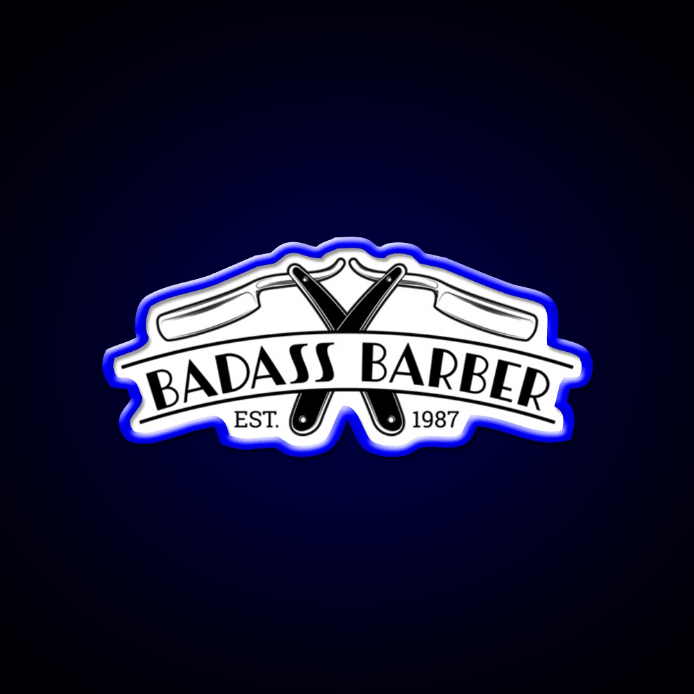 Badass Barber Shop Haircut Led Neon Sign - Shineneon