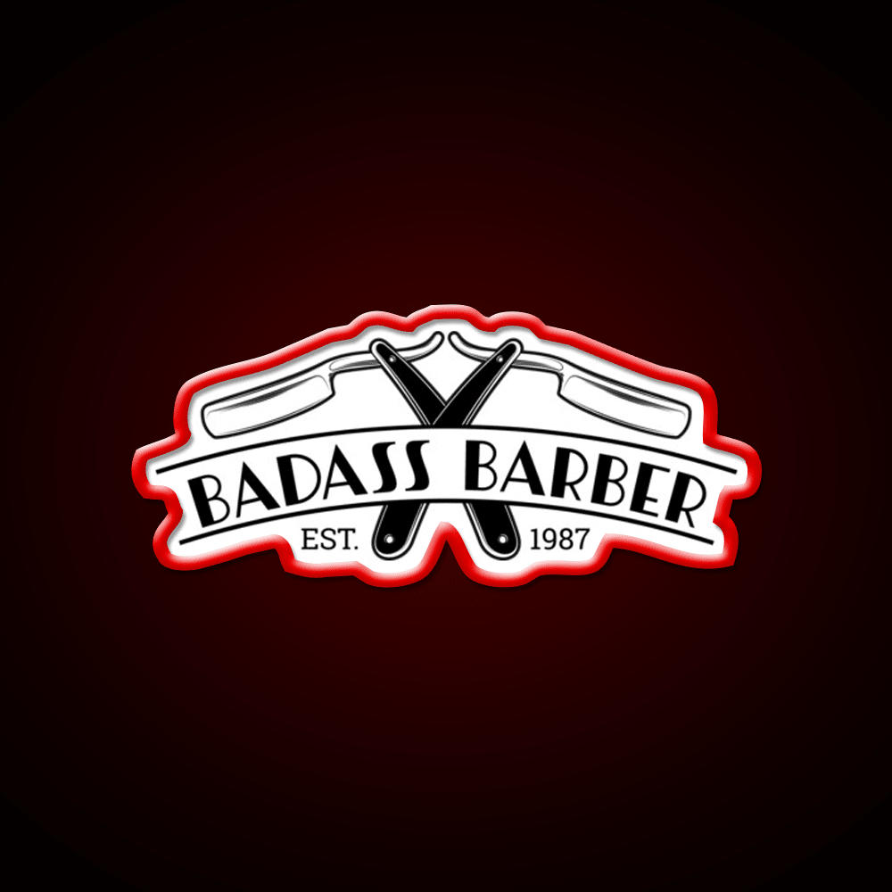 Badass Barber Shop Haircut Led Neon Sign - Shineneon