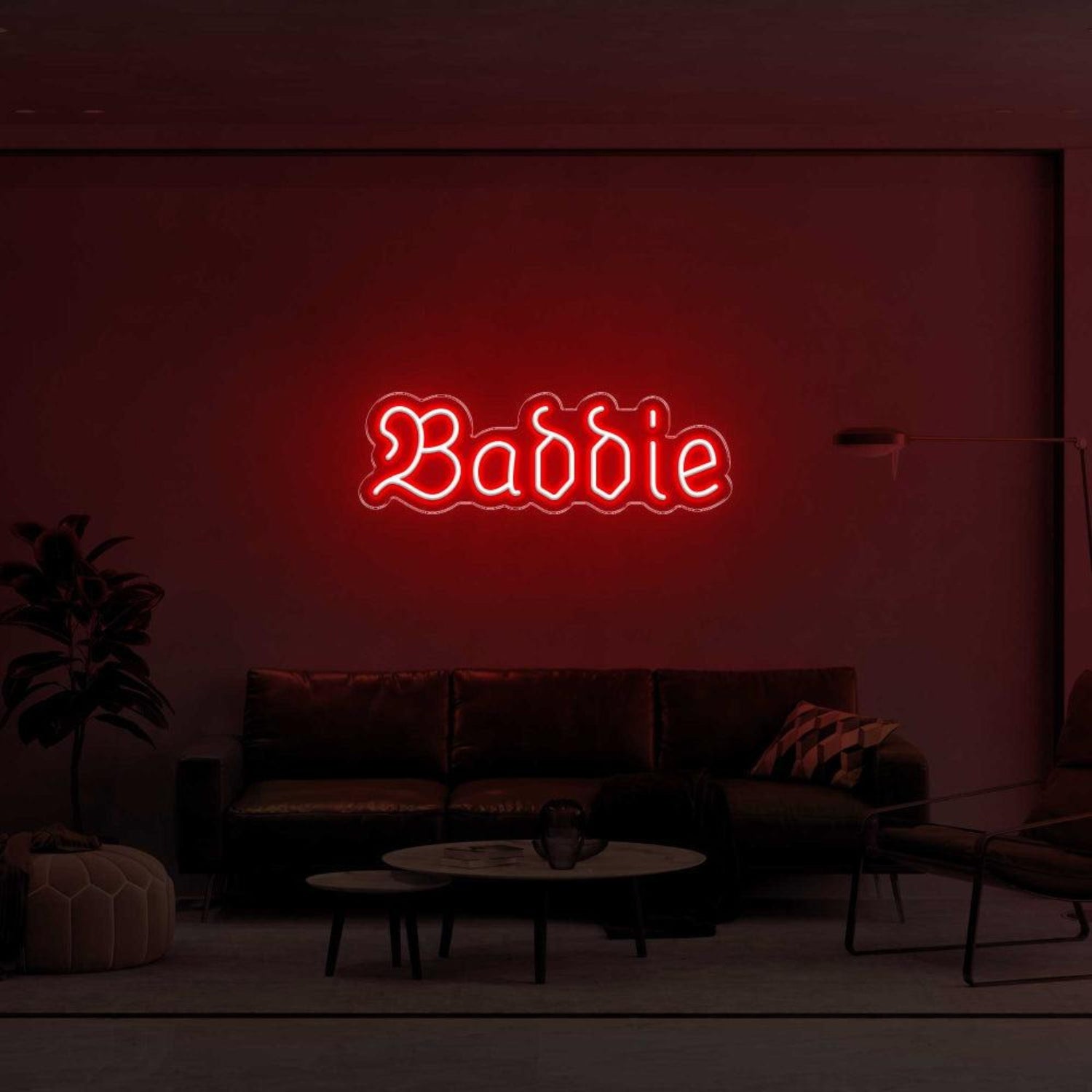 Baddie Green Bold Outline Led Neon Sign For Modern Home Decor | Shineneon