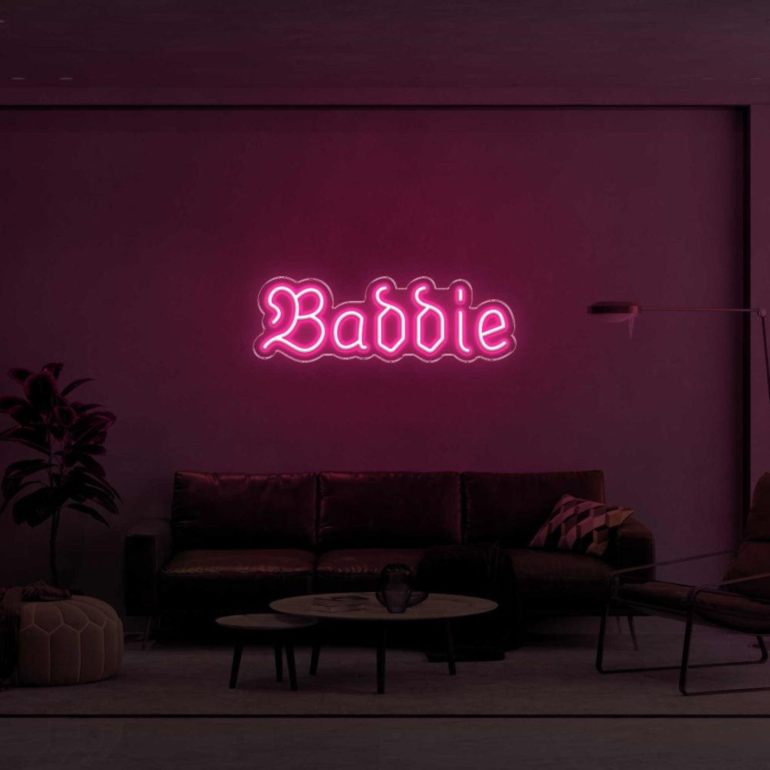 Baddie Green Bold Outline Led Neon Sign For Modern Home Decor | Shineneon