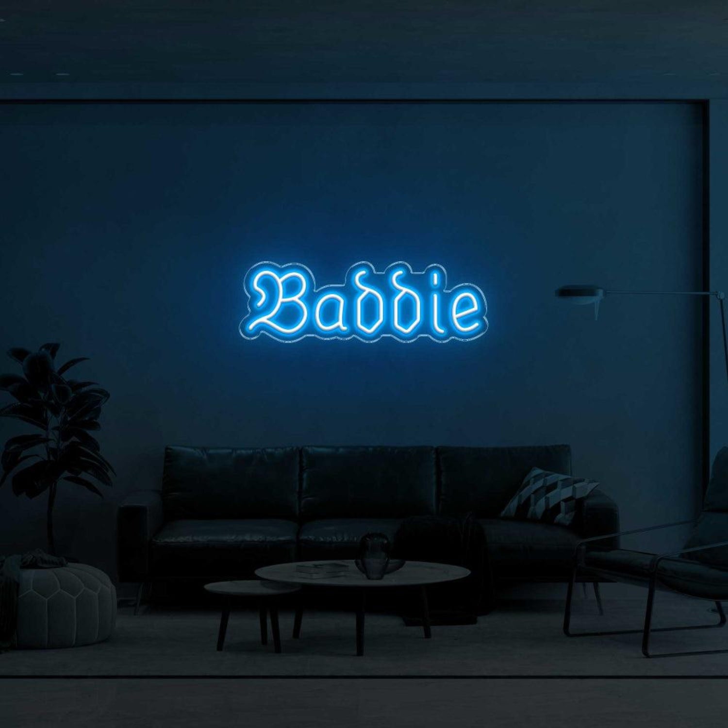 Baddie Green Bold Outline Led Neon Sign For Modern Home Decor | Shineneon