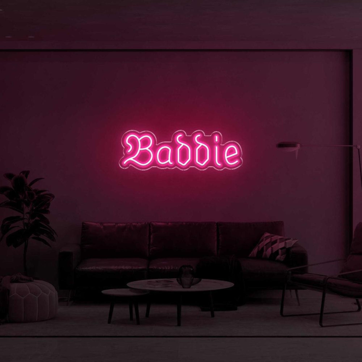 Baddie Green Bold Outline Led Neon Sign For Modern Home Decor | Shineneon