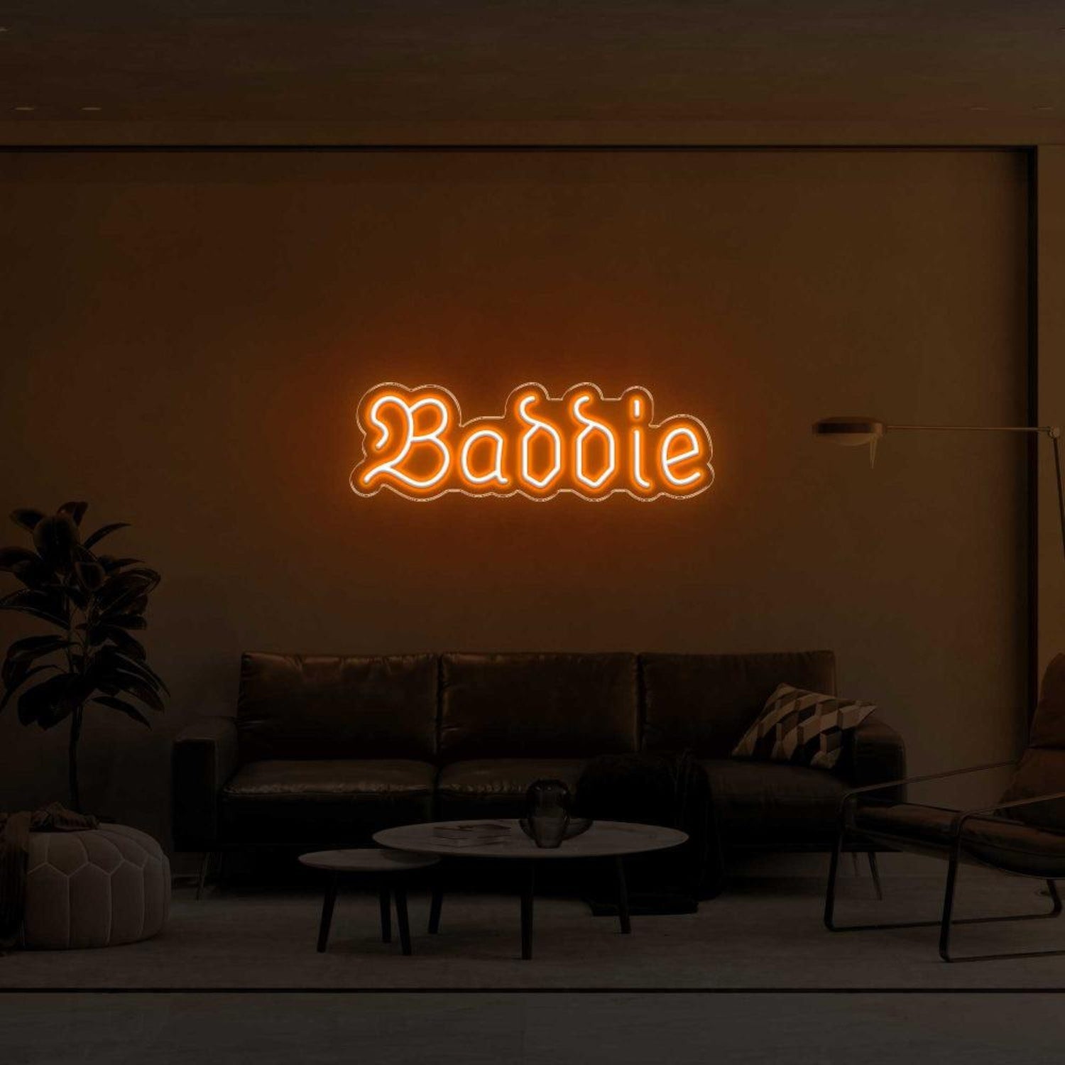 Baddie Green Bold Outline Led Neon Sign For Modern Home Decor | Shineneon