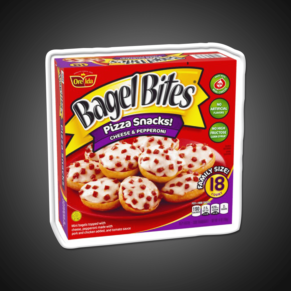 Bagel Bites Cheese Pepperoni Snack Food Led Neon Sign Rgb Color - Shineneon