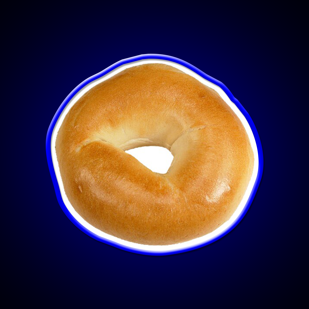 Bagel Love Fast Food Led Neon Sign For Burger Place Rgb Color