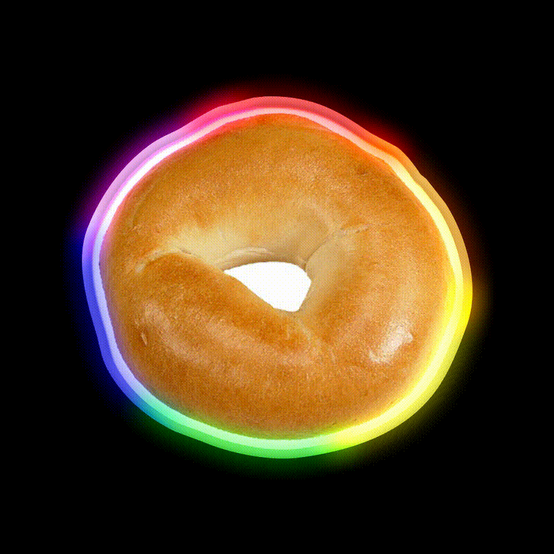 Bagel Love Fast Food Led Neon Sign For Burger Place Rgb Color