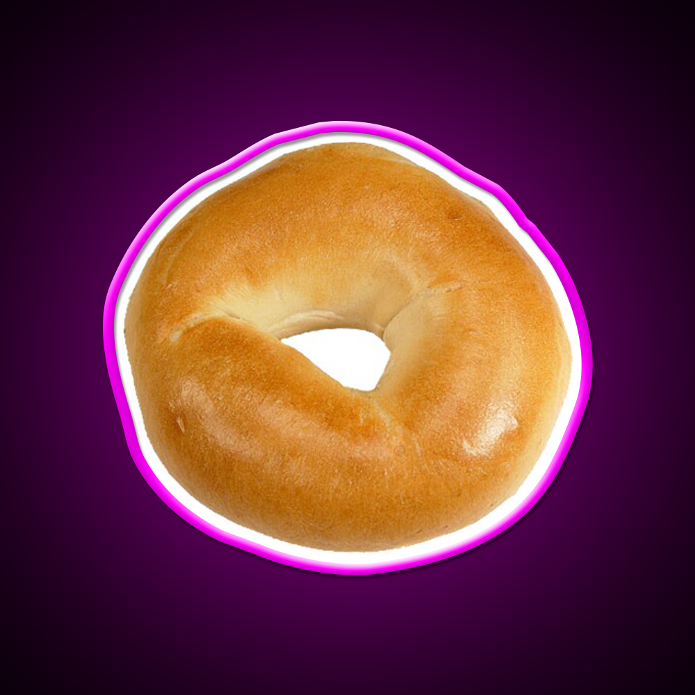 Bagel Love Fast Food Led Neon Sign For Burger Place Rgb Color