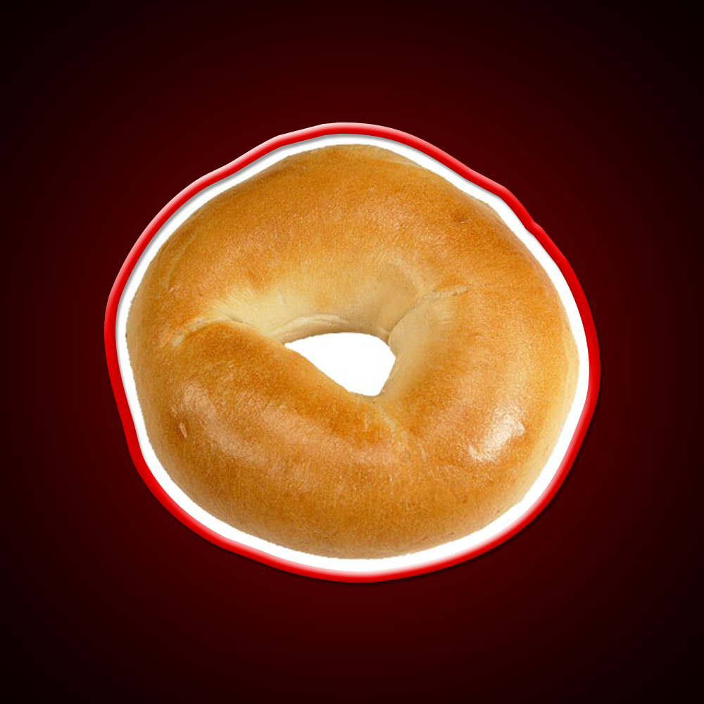 Bagel Love Fast Food Led Neon Sign For Burger Place Rgb Color