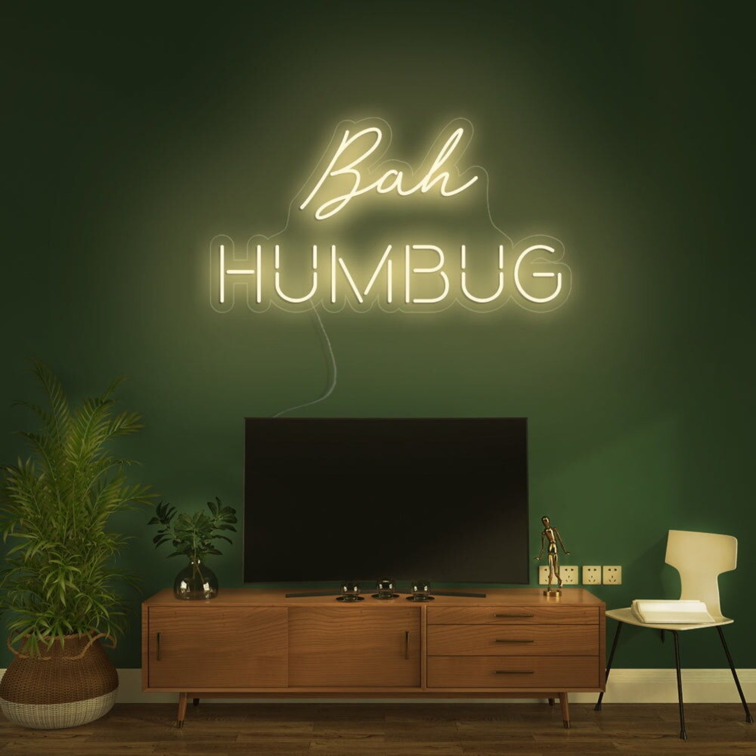 Bah Humbug Led Neon Sign For Humorous And Holiday Themes | Shineneon