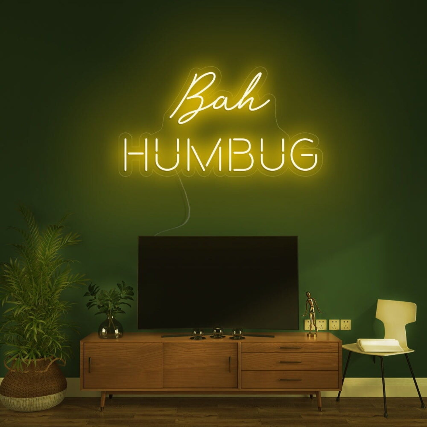 Bah Humbug Led Neon Sign For Humorous And Holiday Themes | Shineneon