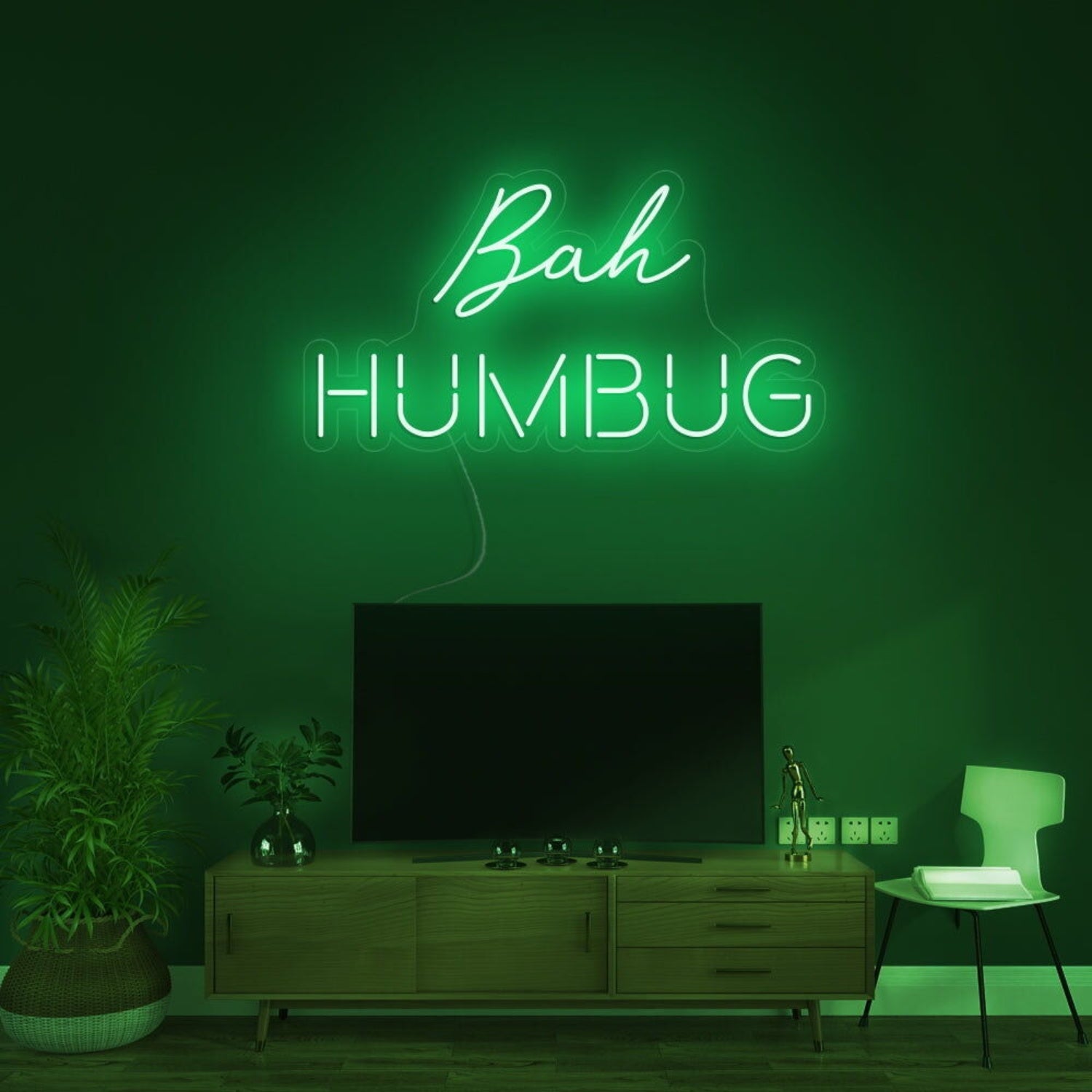 Bah Humbug Led Neon Sign For Humorous And Holiday Themes | Shineneon