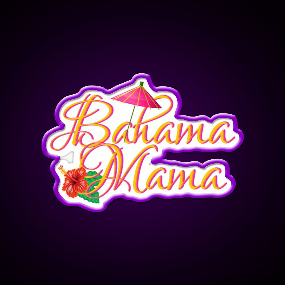 Bahama Mama Cocktail Bar Decor Led Neon Sign Neon Party Sign Rgb Color - Shineneon