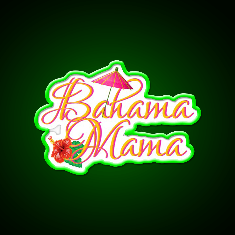 Bahama Mama Cocktail Bar Decor Led Neon Sign Neon Party Sign Rgb Color - Shineneon