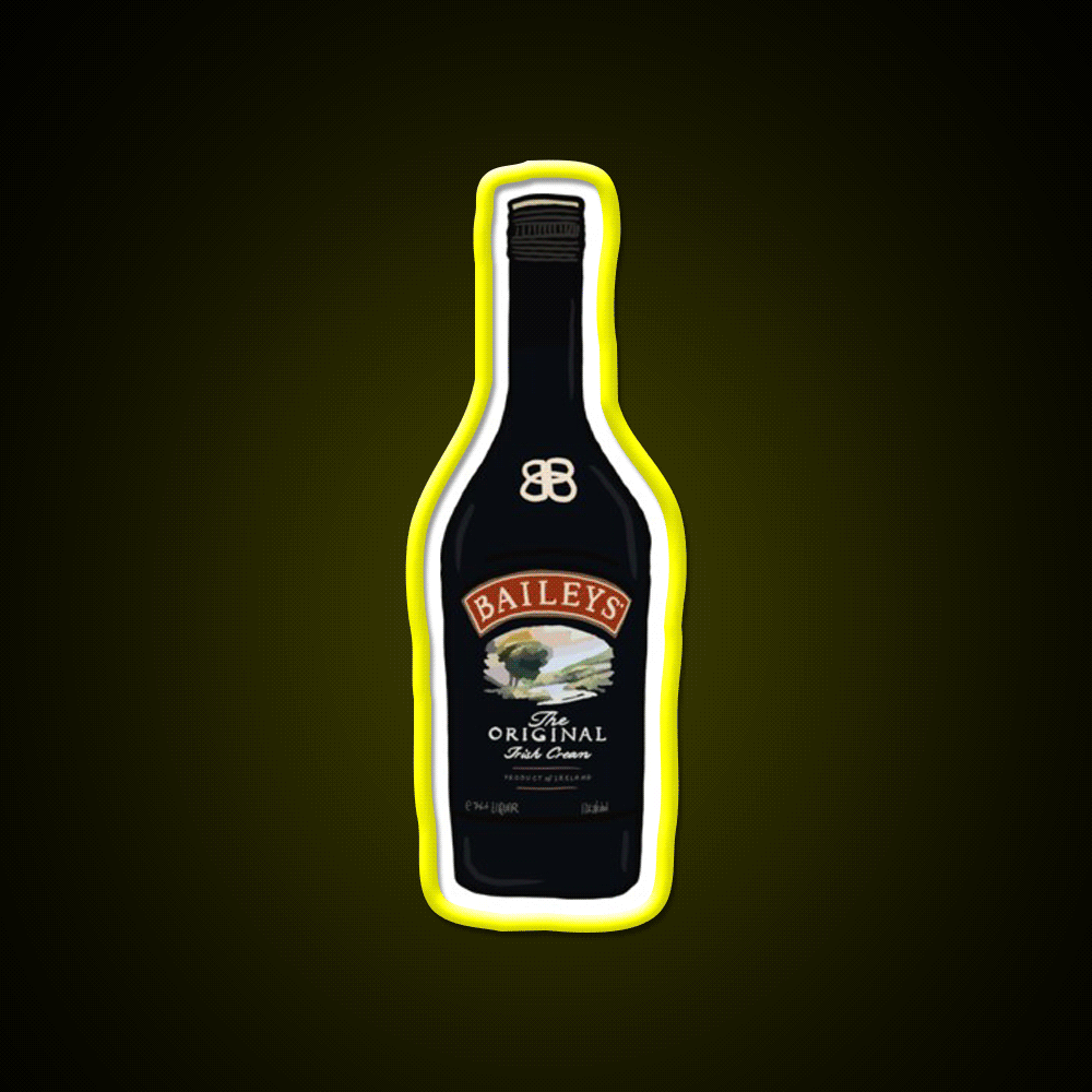 Baileys Cocktail Bar Decor Led Neon Sign Rgb Color - Custom LED neon sign front view