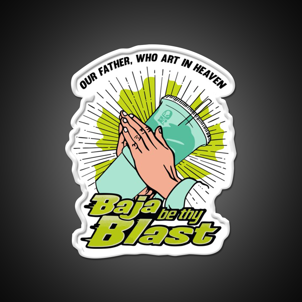 Baja Be Thy Blast Fast Food Led Neon Sign For Burger Place Rgb Color