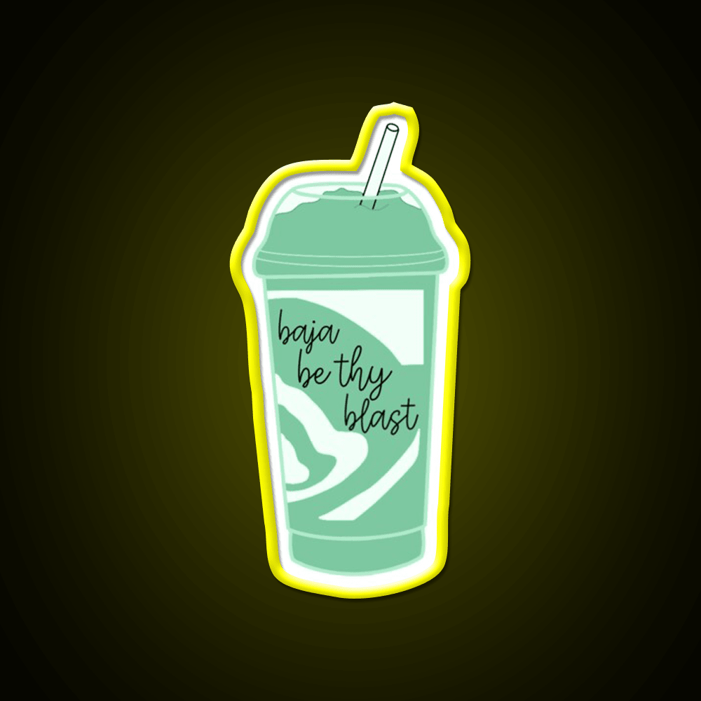 Baja Blast Fast Food Led Neon Sign For Burger Place Wall Decor Rgb Color - Shineneon