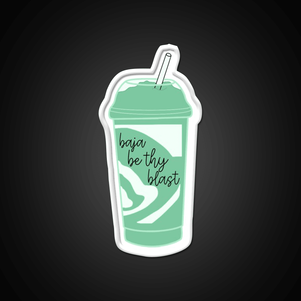 Baja Blast Fast Food Led Neon Sign For Burger Place Wall Decor Rgb Color - Shineneon