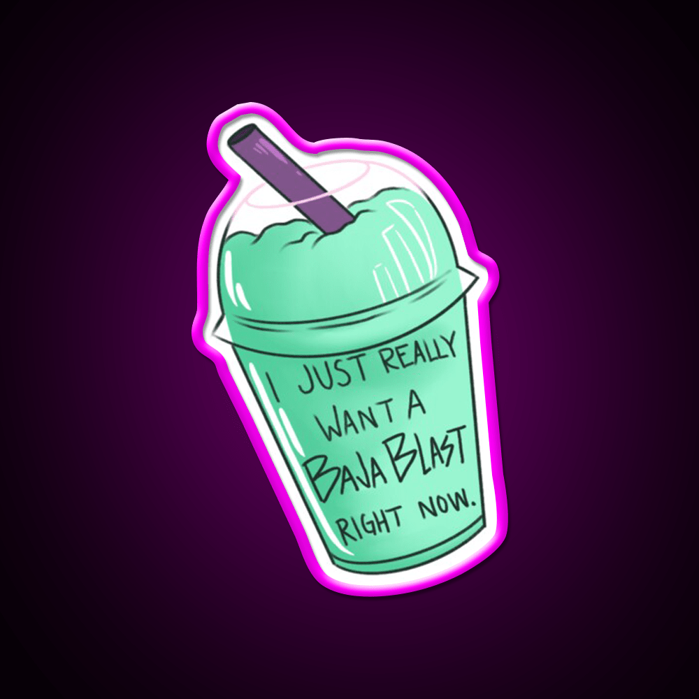 Baja Blast Freeze Fast Food Led Neon Sign For Burger Place Rgb Color - Shineneon