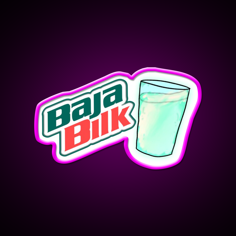 Baja Blast Milk Fast Food Led Neon Sign For Burger Place Rgb Color