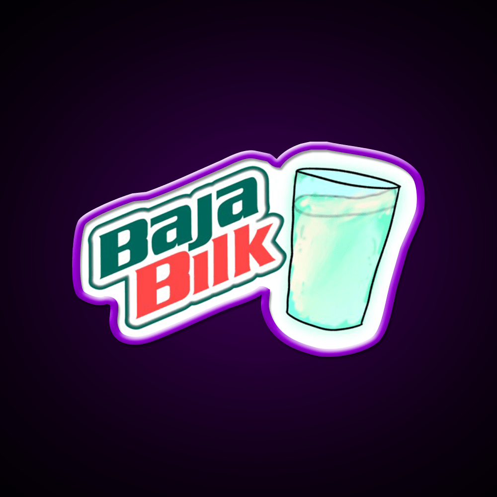 Baja Blast Milk Fast Food Led Neon Sign For Burger Place Rgb Color - Shineneon