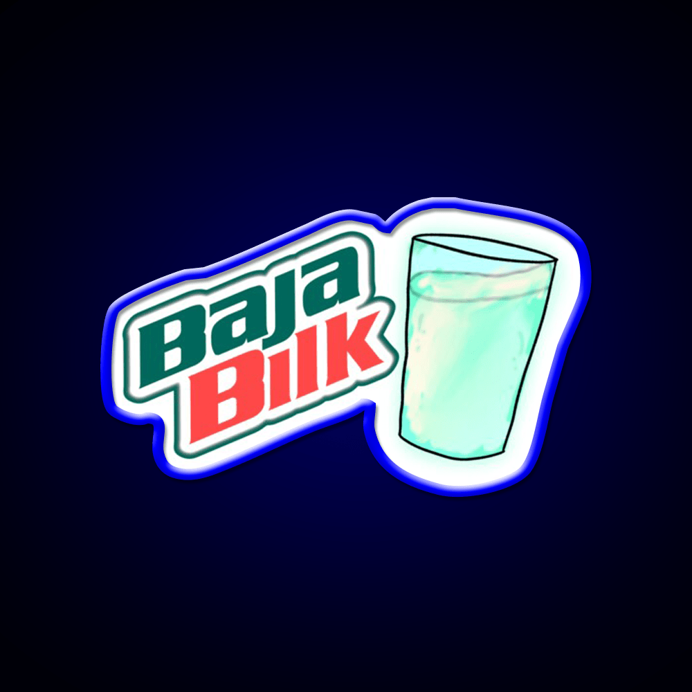 Baja Blast Milk Fast Food Led Neon Sign For Burger Place Rgb Color - Shineneon