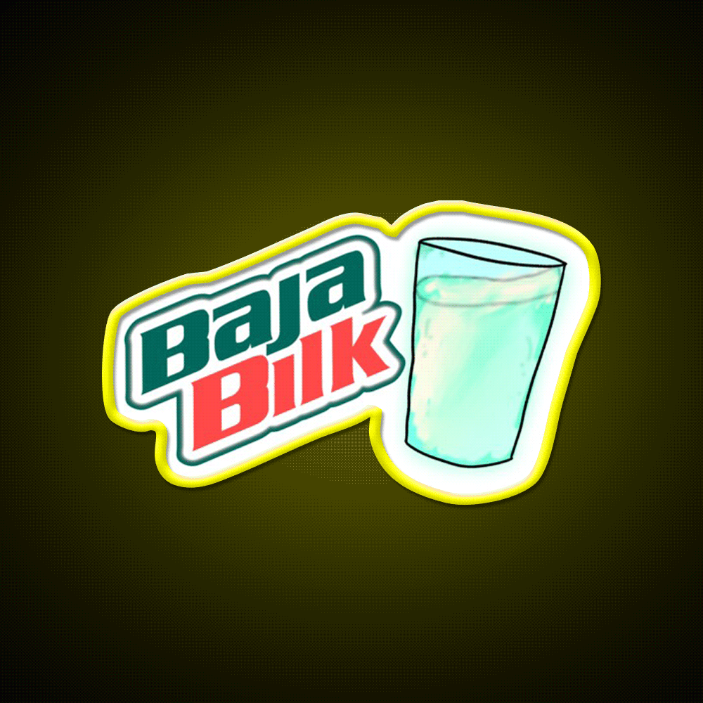 Baja Blast Milk Fast Food Led Neon Sign For Burger Place Rgb Color